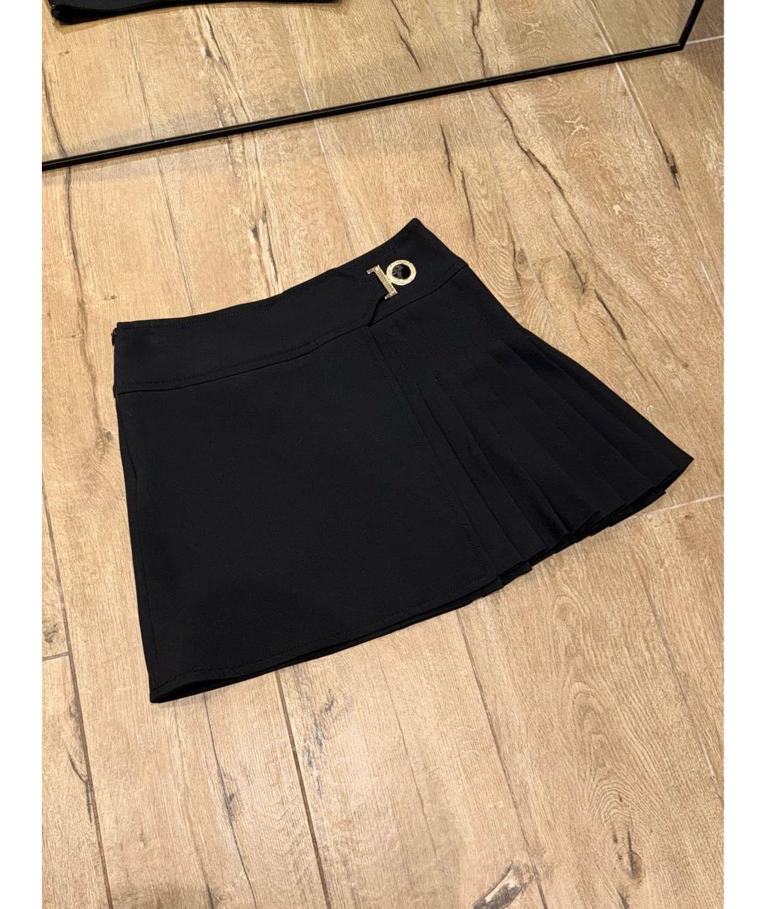 VERSACE COLLECTION Черная полиэстеровая юбка мини, фото 3