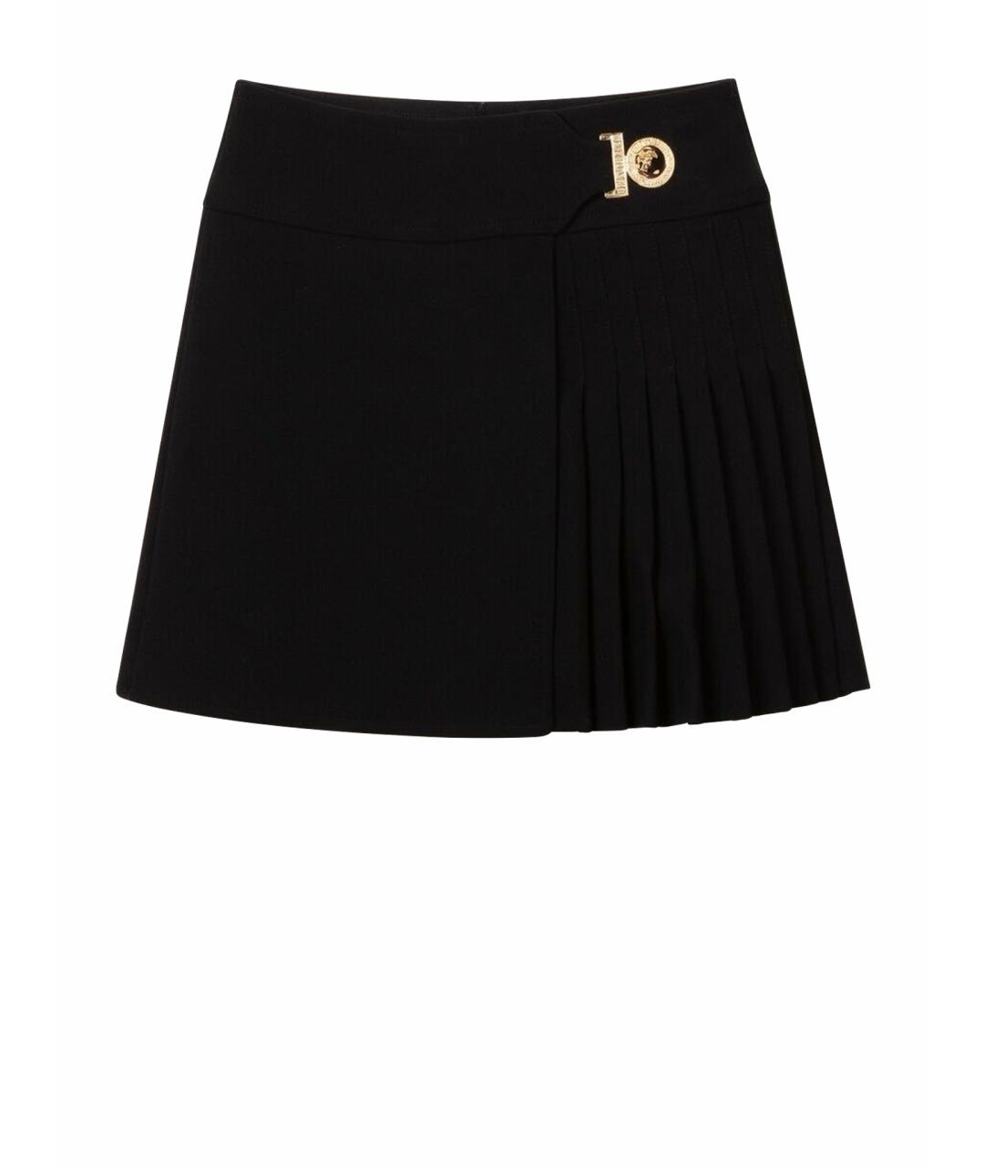 VERSACE COLLECTION Черная полиэстеровая юбка мини, фото 8