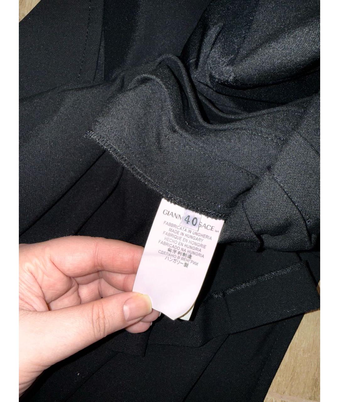 VERSACE COLLECTION Черная полиэстеровая юбка мини, фото 6