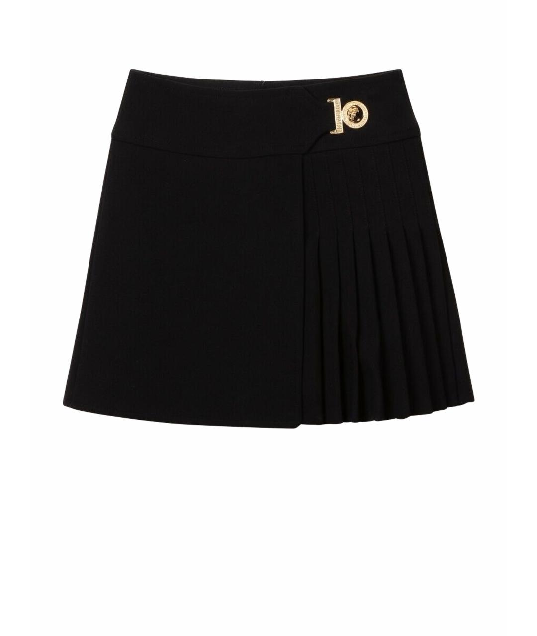 VERSACE COLLECTION Черная полиэстеровая юбка мини, фото 1