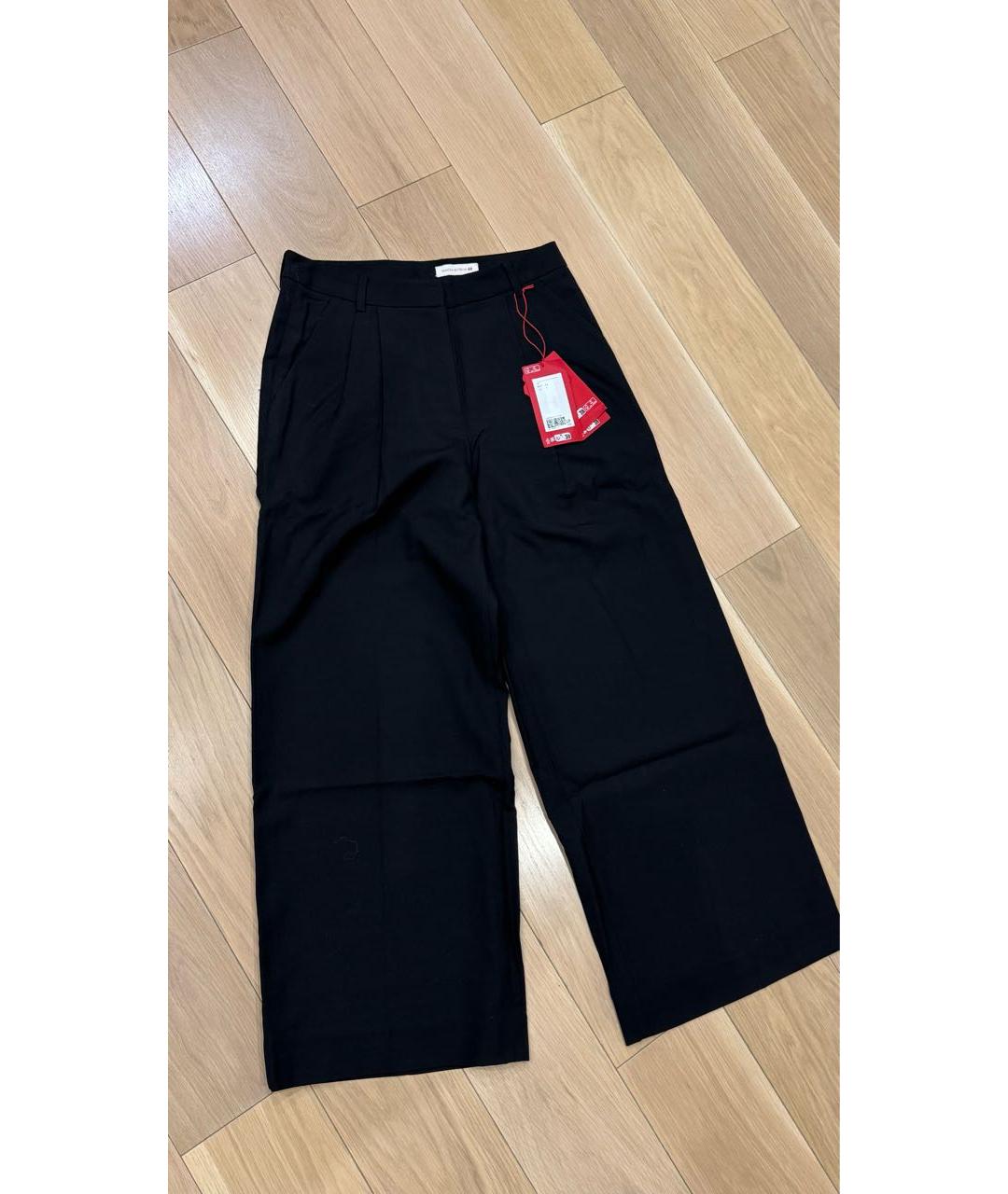 MAGDA BUTRYM Черные шерстяные брюки широкие, фото 7