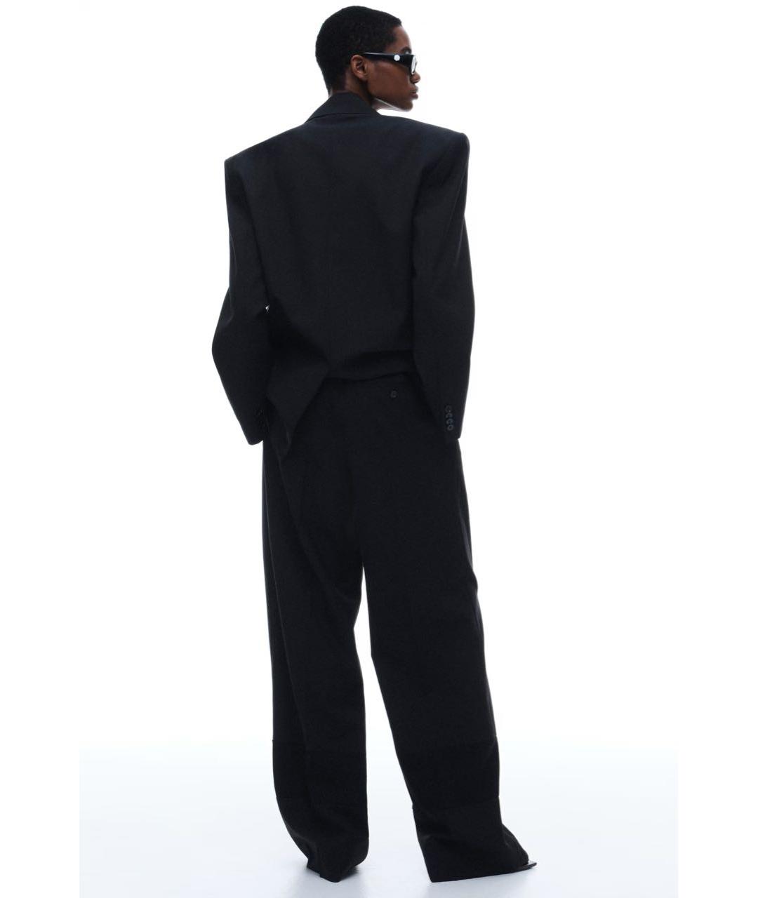 MAGDA BUTRYM Черные шерстяные брюки широкие, фото 3