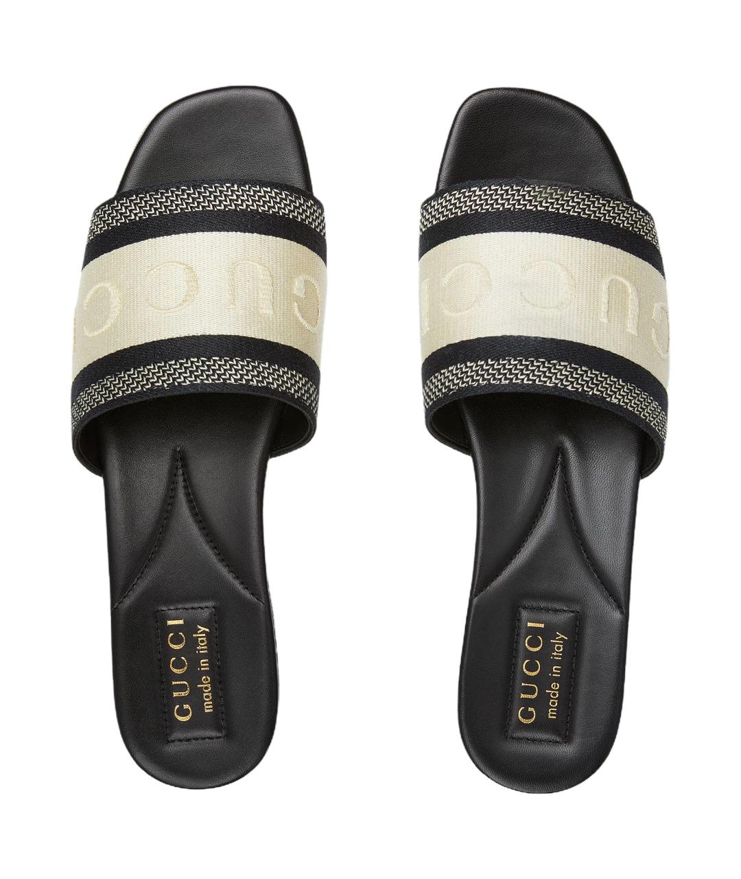 GUCCI Черные шлепанцы, фото 4