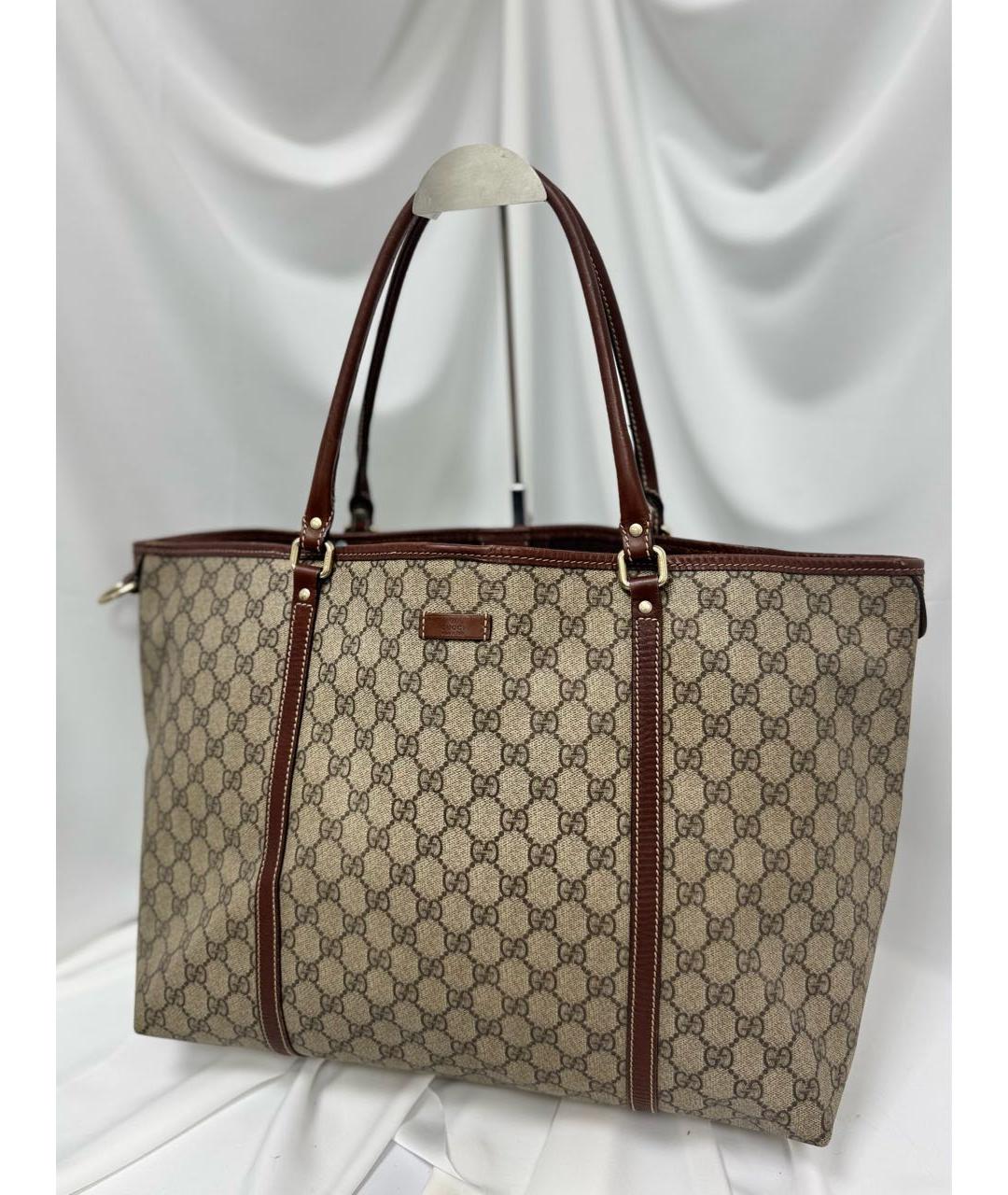 GUCCI Коричневая кожаная сумка с короткими ручками, фото 3