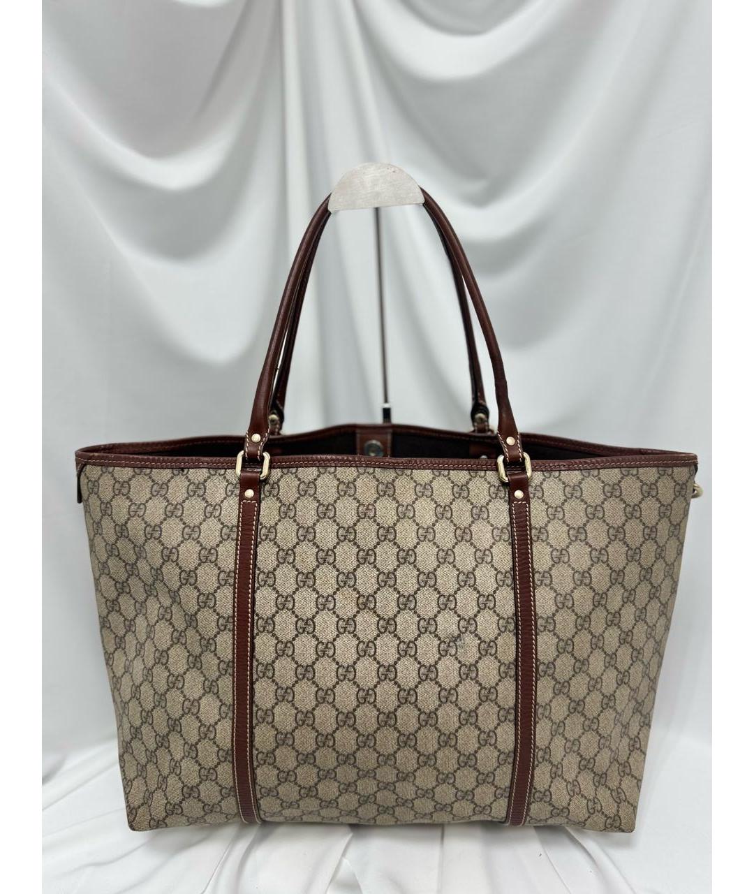 GUCCI Коричневая кожаная сумка с короткими ручками, фото 4