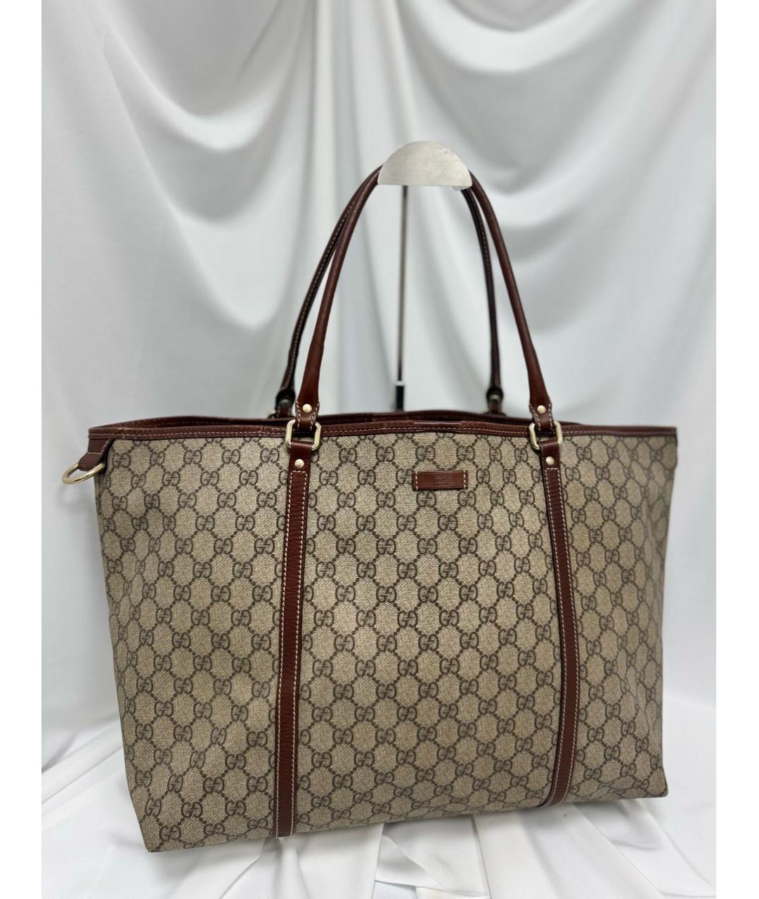 GUCCI Коричневая кожаная сумка с короткими ручками, фото 2