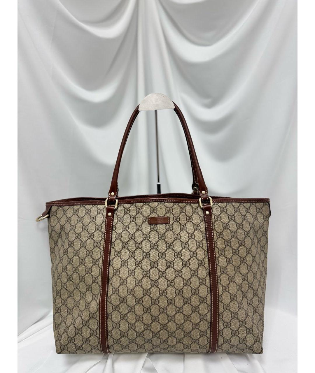 GUCCI Коричневая кожаная сумка с короткими ручками, фото 6