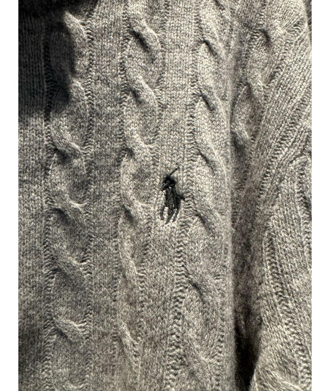 RALPH LAUREN Серый шерстяной джемпер / свитер, фото 4