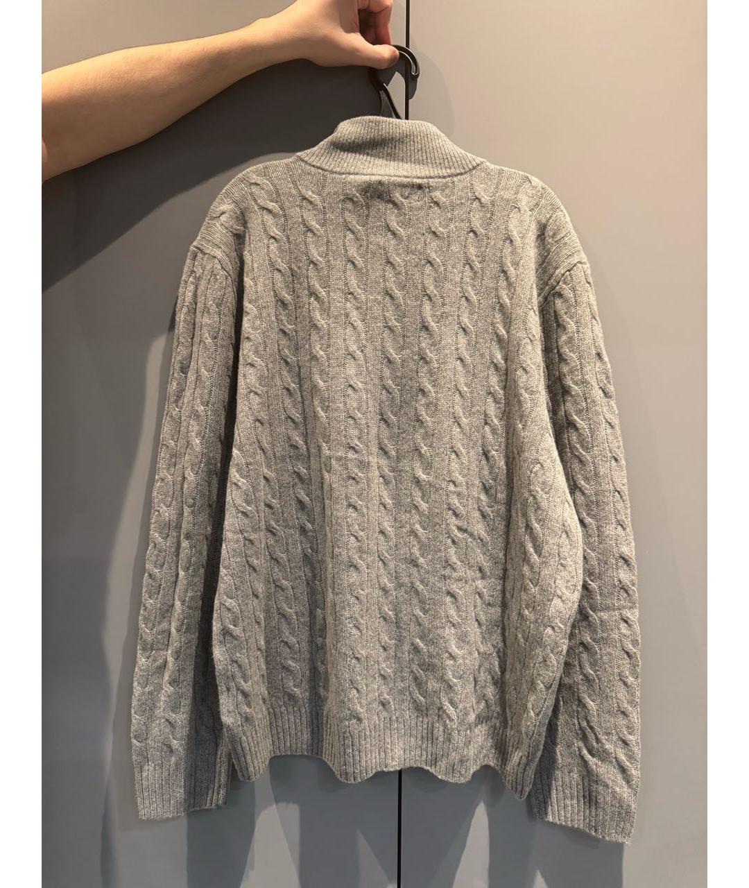 RALPH LAUREN Серый шерстяной джемпер / свитер, фото 2