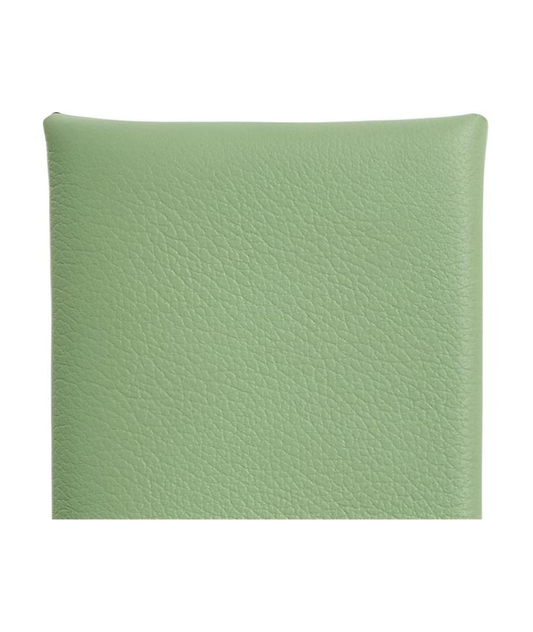 HERMES Зеленый кожаный кардхолдер, фото 4