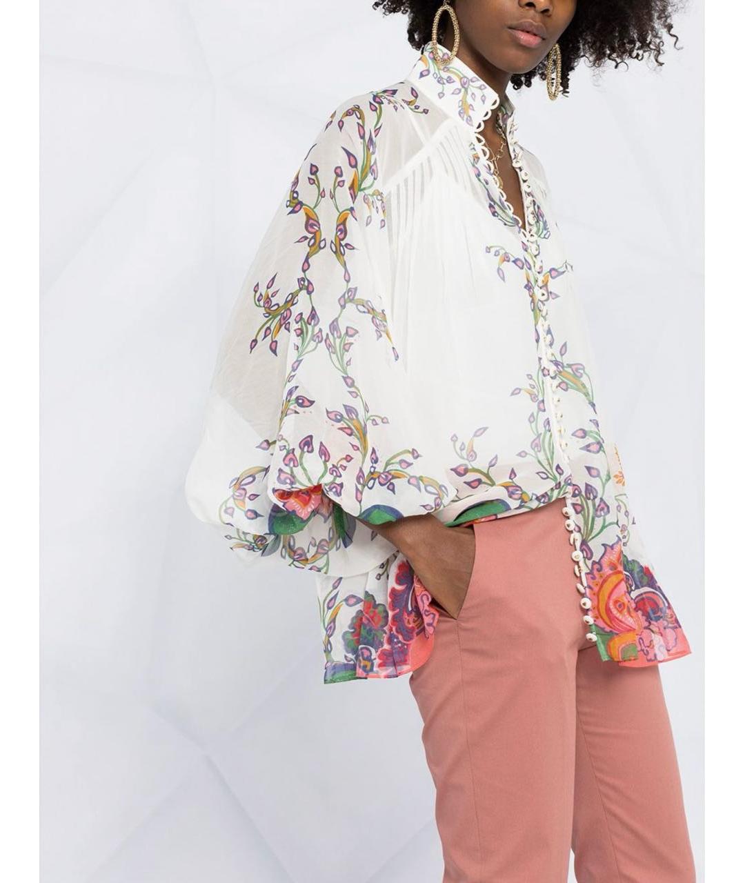 ETRO Коралловые хлопко-эластановые брюки узкие, фото 5