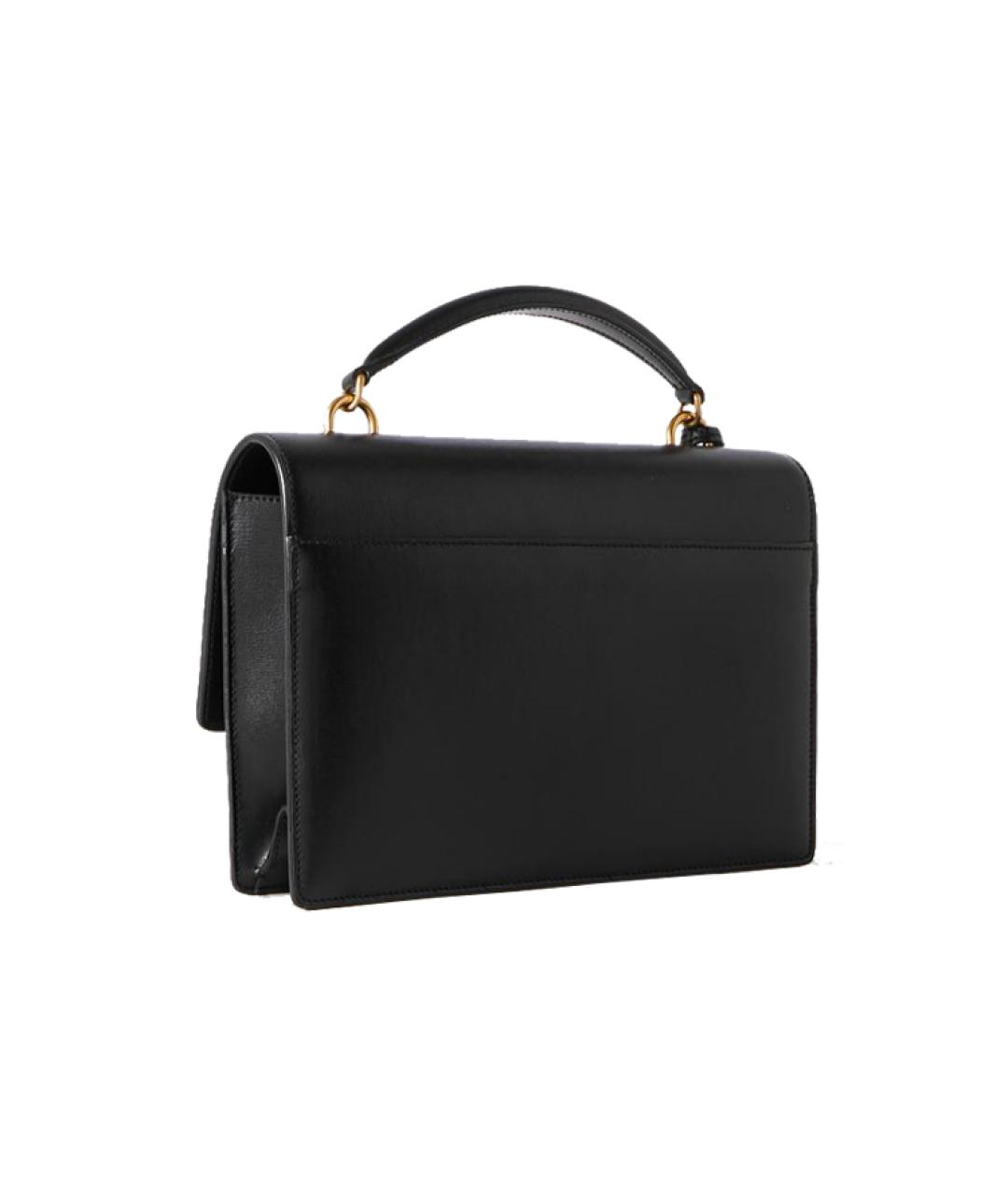 SAINT LAURENT Черная кожаная сумка через плечо, фото 2