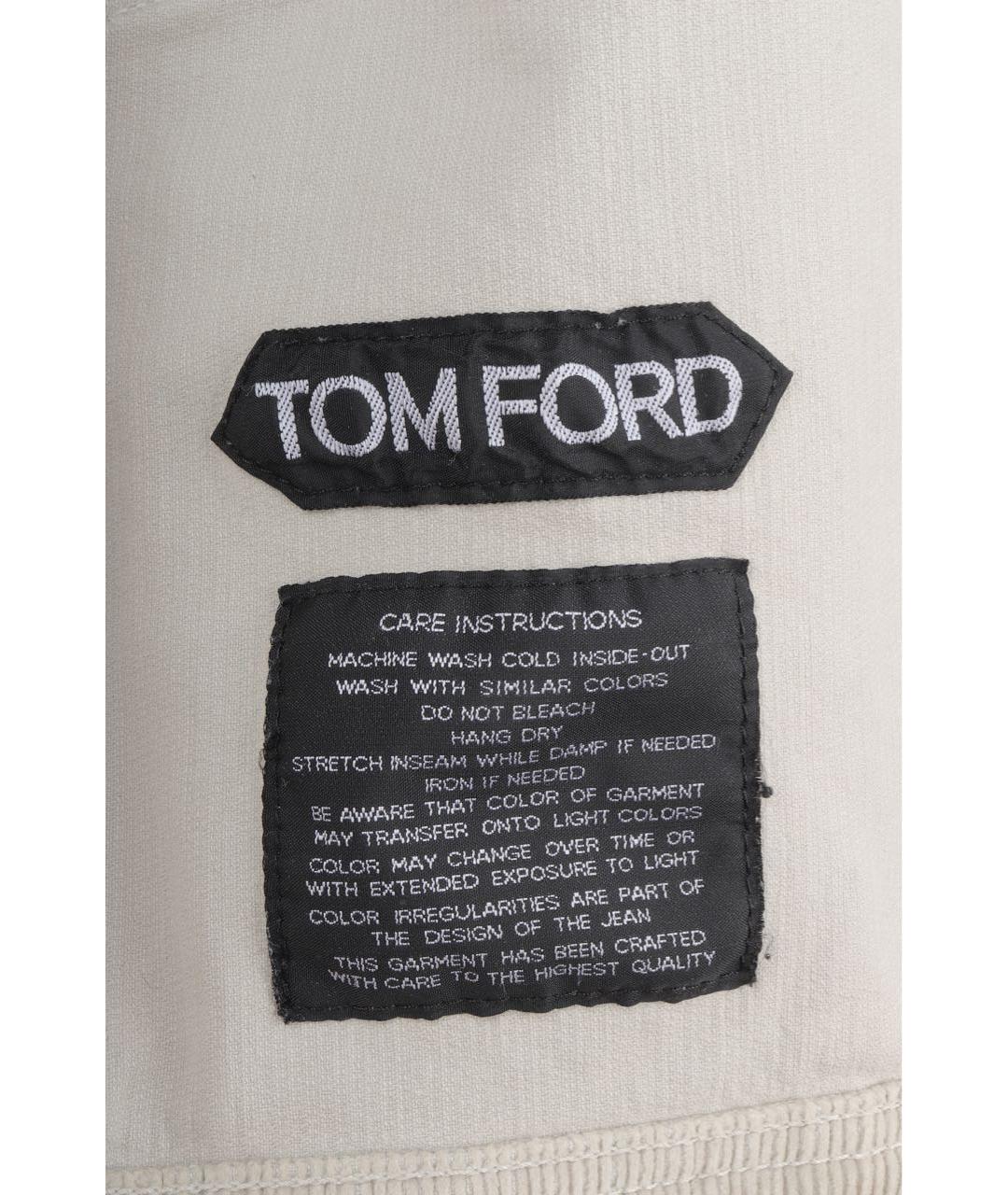 TOM FORD Бежевая хлопковая куртка, фото 7