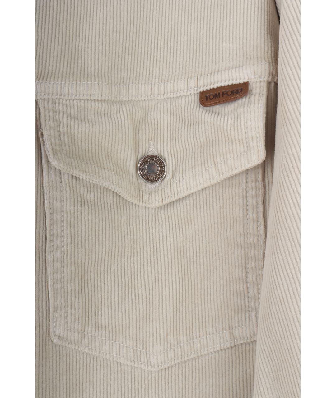 TOM FORD Бежевая хлопковая куртка, фото 3