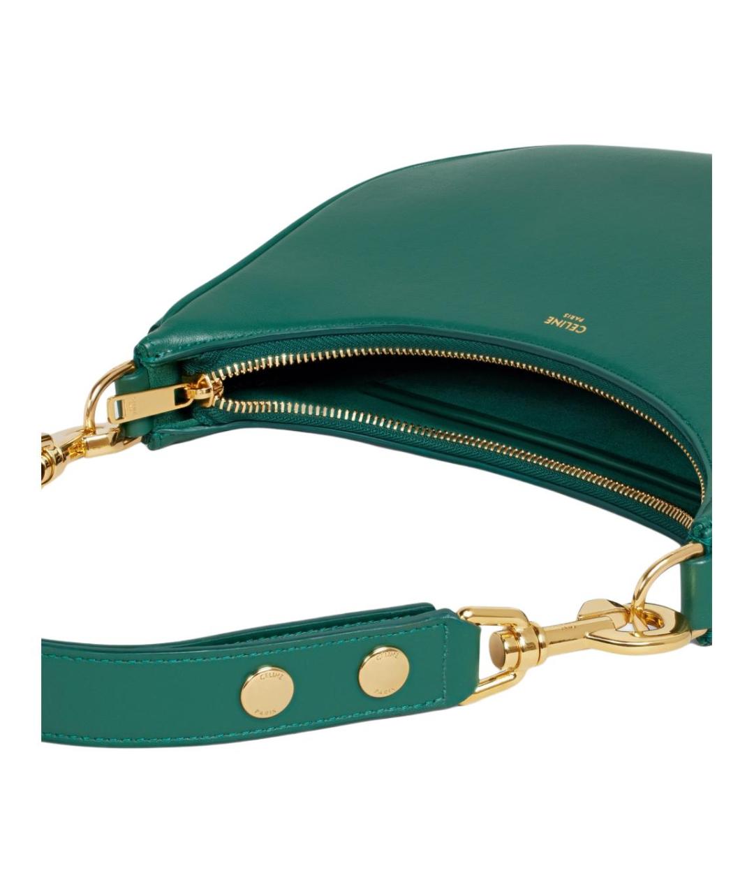 CELINE Зеленая кожаная сумка через плечо, фото 5
