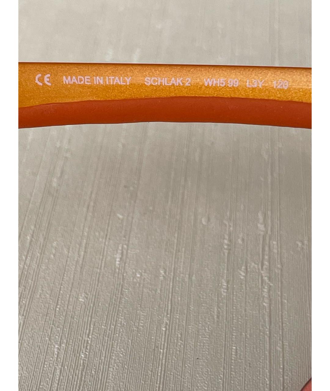 CHRISTIAN DIOR Оранжевое пластиковые солнцезащитные очки, фото 5