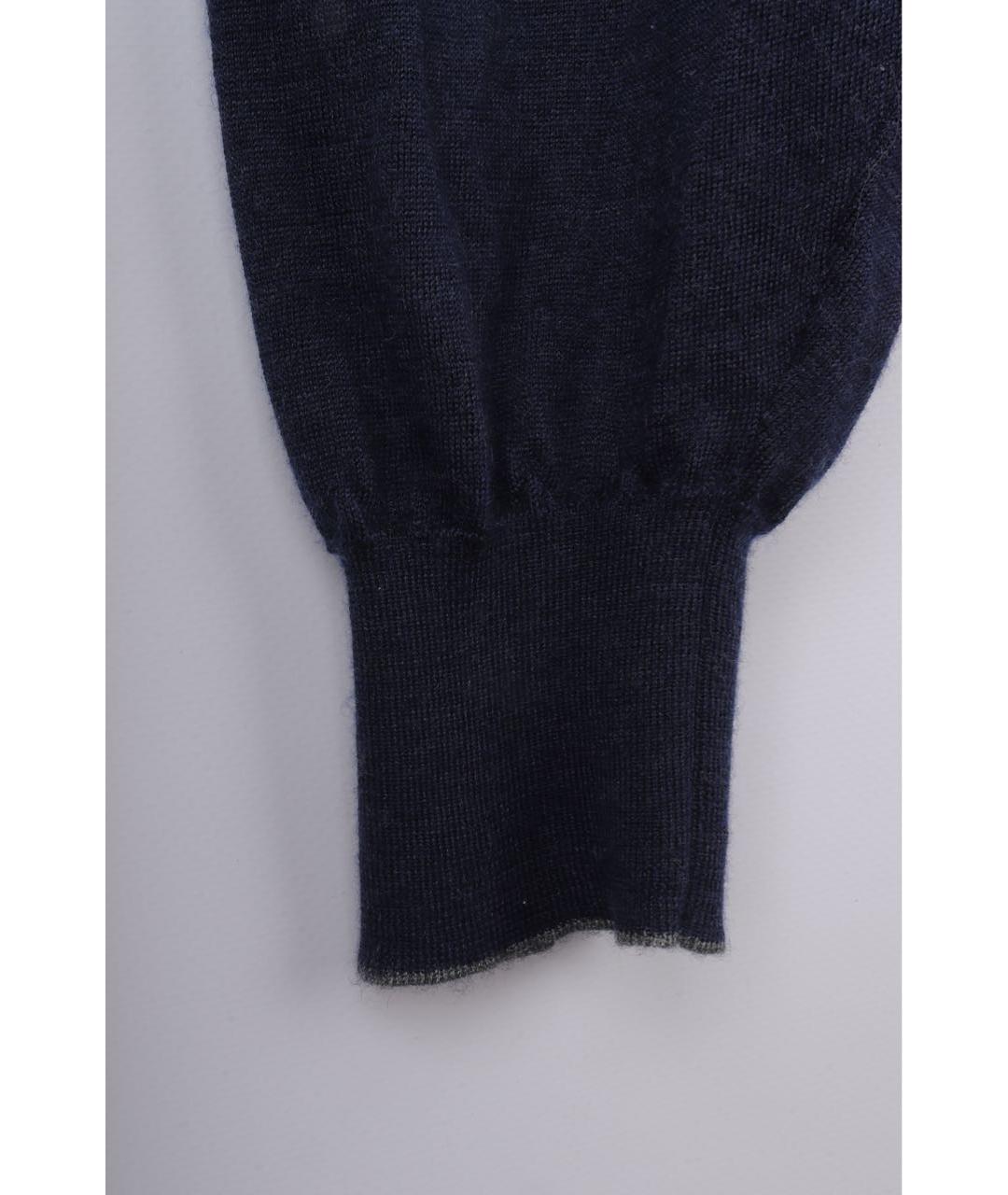 BRUNELLO CUCINELLI Темно-синий кашемировый джемпер / свитер, фото 3