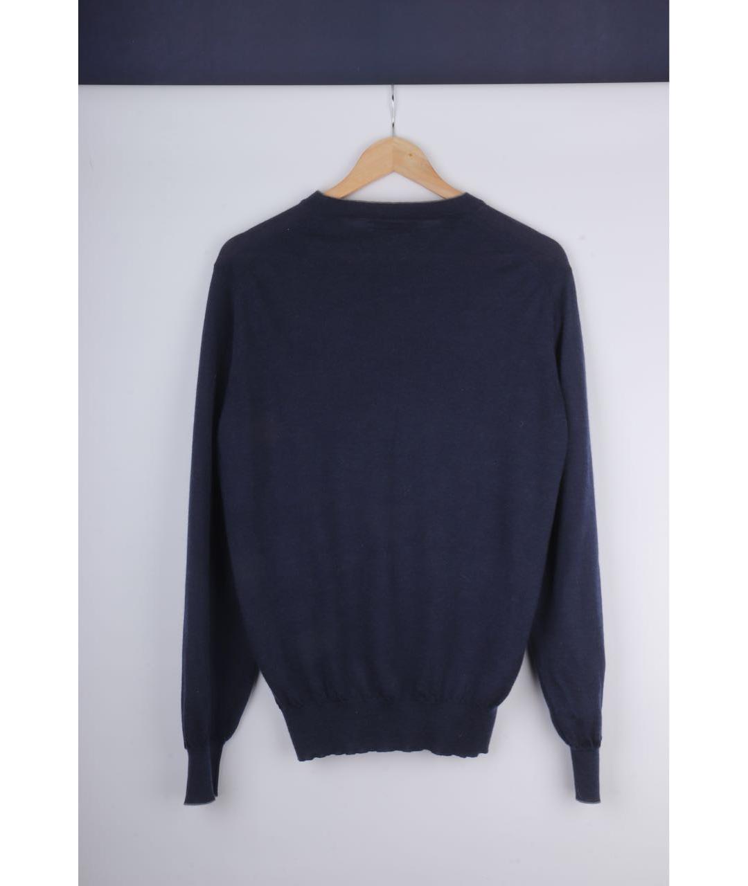 BRUNELLO CUCINELLI Темно-синий кашемировый джемпер / свитер, фото 2