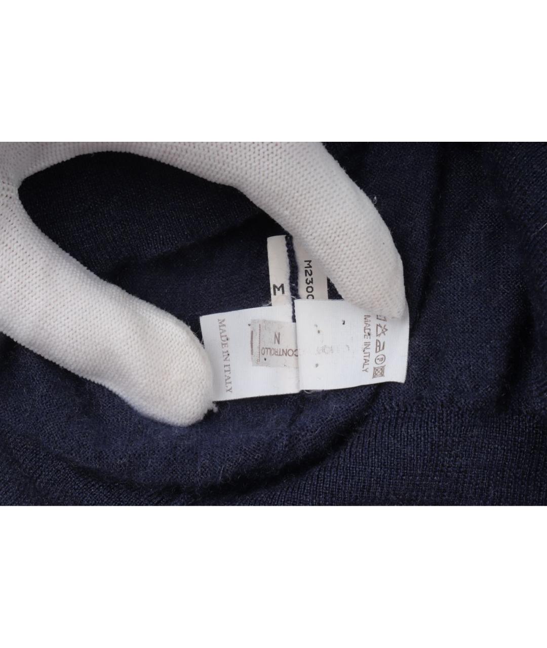 BRUNELLO CUCINELLI Темно-синий кашемировый джемпер / свитер, фото 7