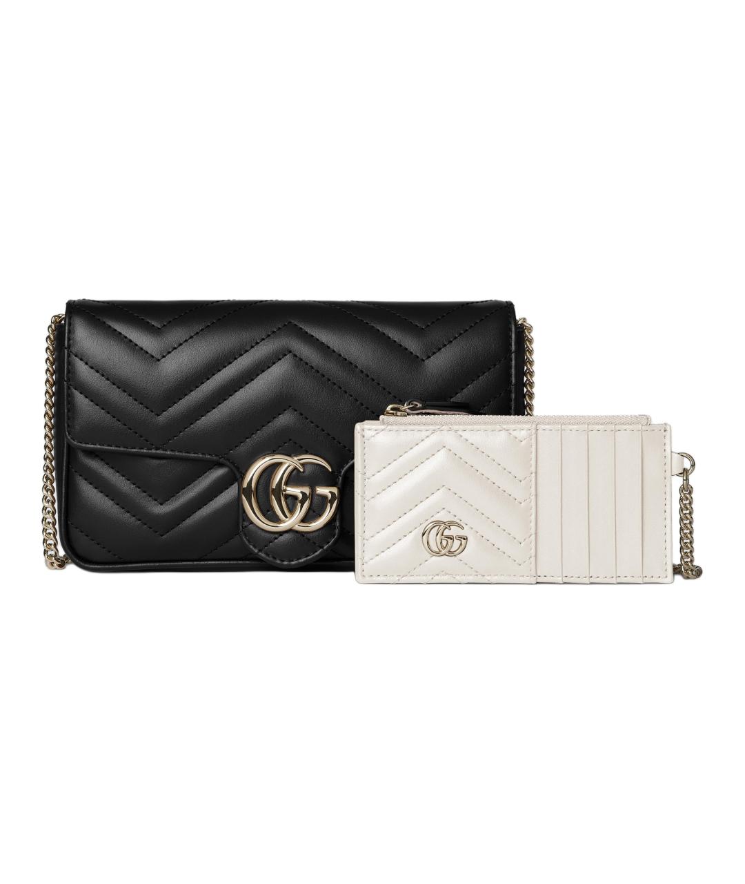 GUCCI Черная кожаная сумка через плечо, фото 2