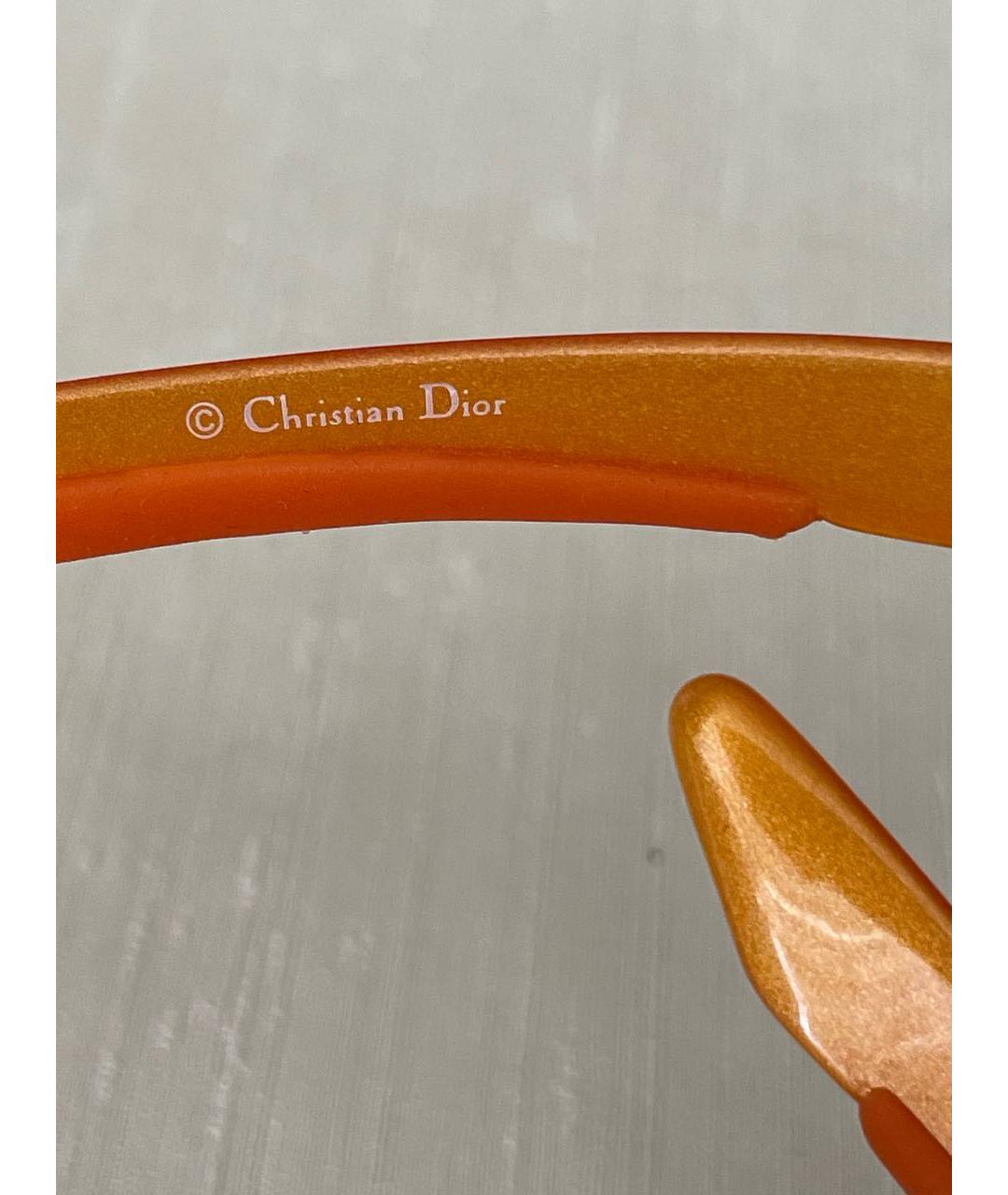 CHRISTIAN DIOR Оранжевое пластиковые солнцезащитные очки, фото 6