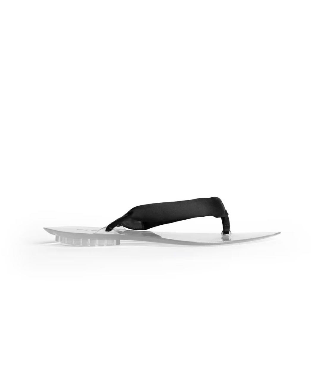 ALAIA Черные текстильные шлепанцы, фото 1