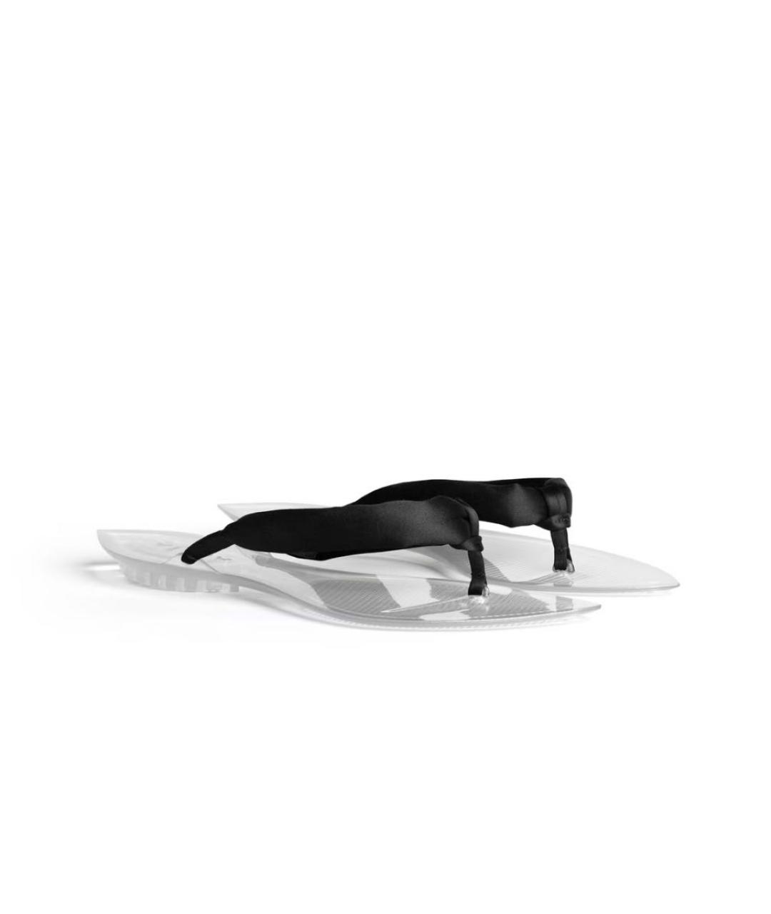 ALAIA Черные текстильные шлепанцы, фото 2