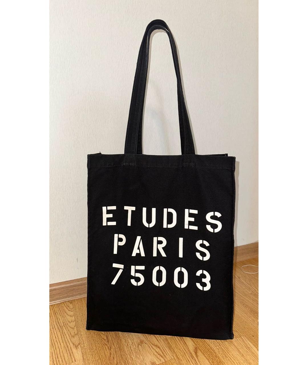 ETUDES Черная деним сумка тоут, фото 7