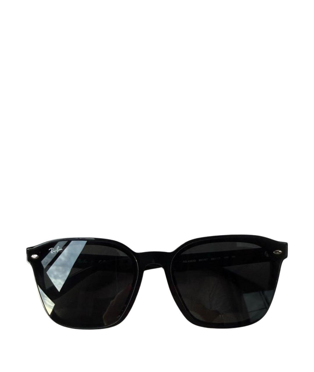 RAY BAN Черные пластиковые солнцезащитные очки, фото 1