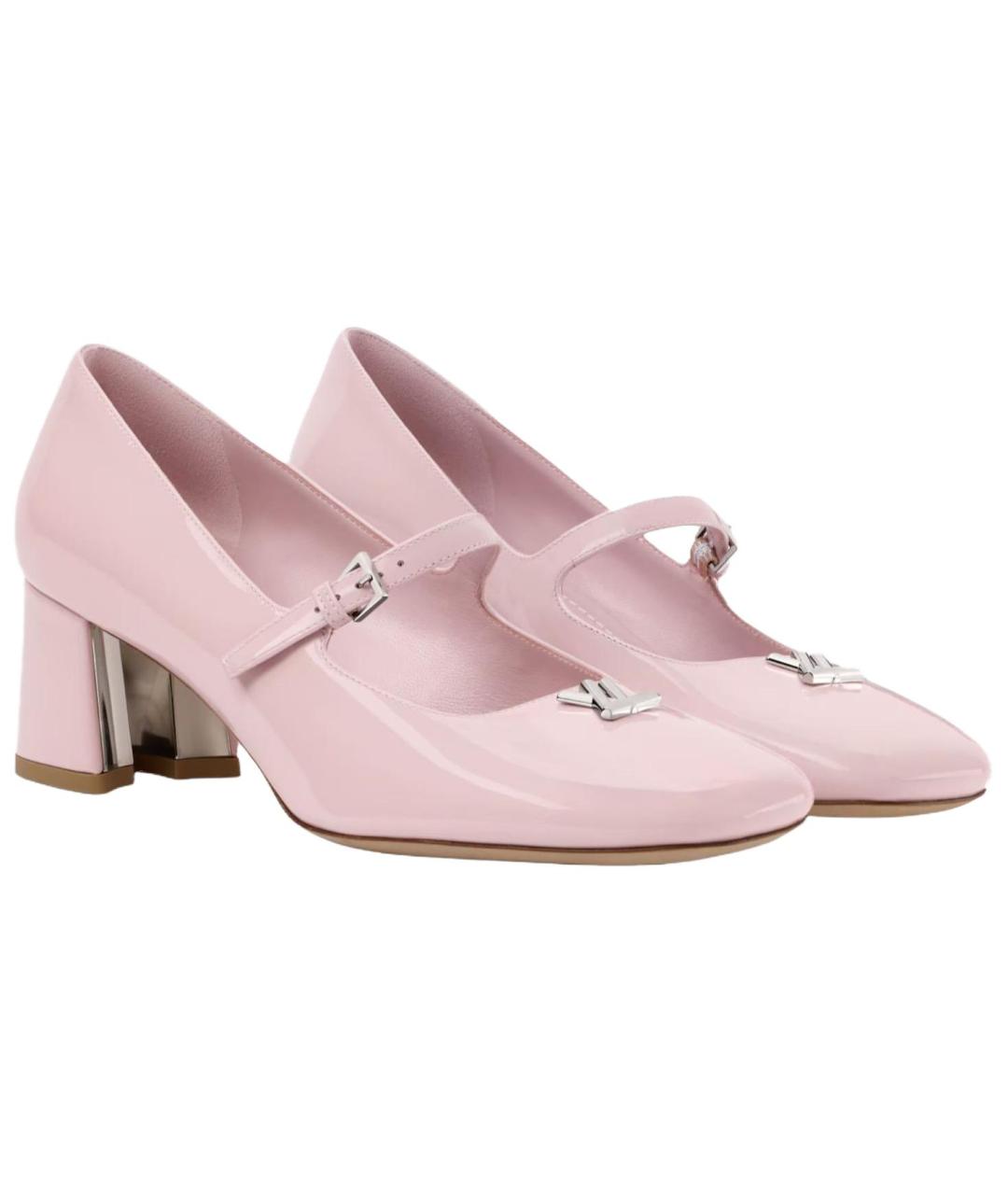 LOUIS VUITTON Розовые кожаные туфли, фото 3