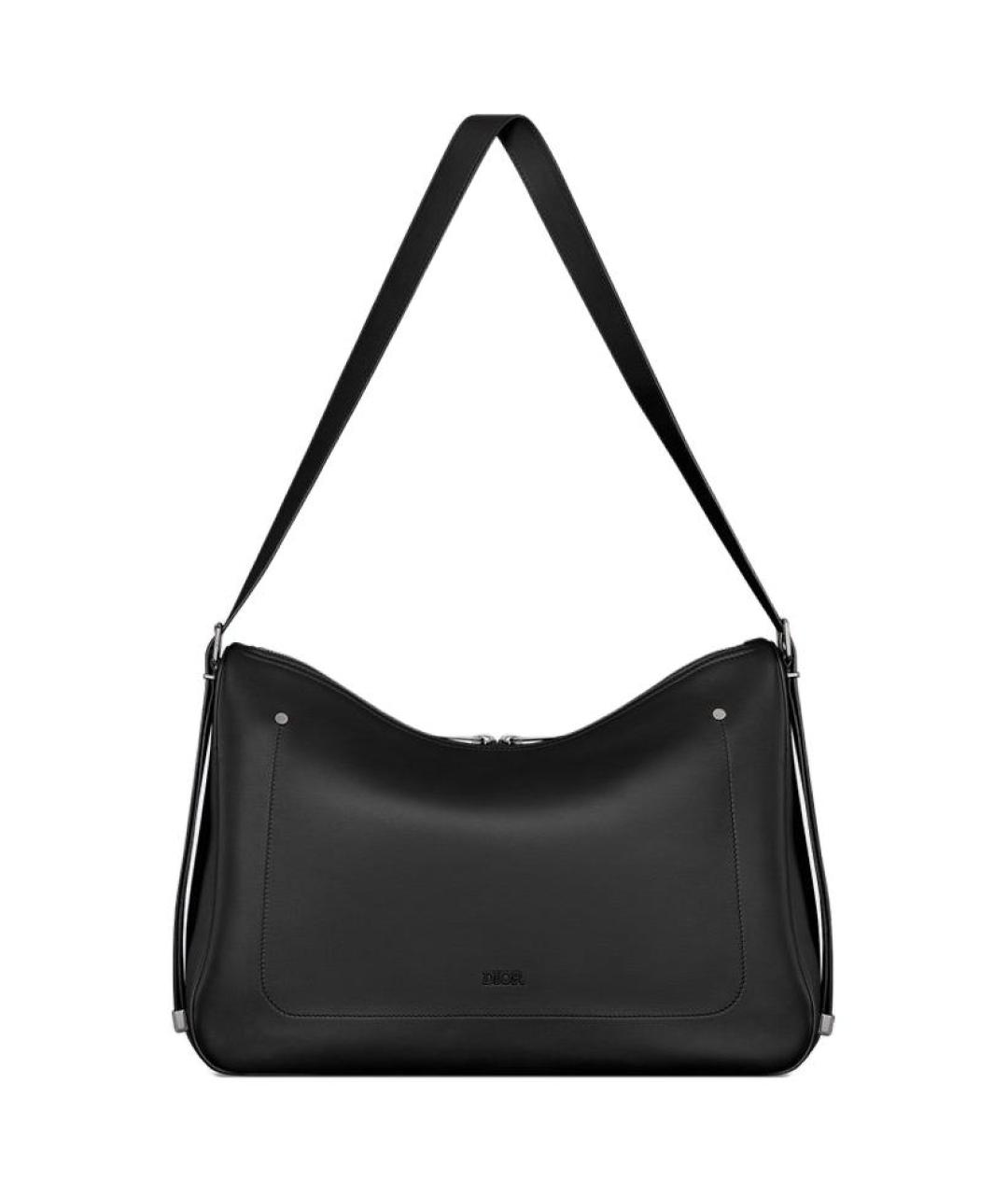 CHRISTIAN DIOR Черная кожаная сумка через плечо, фото 2