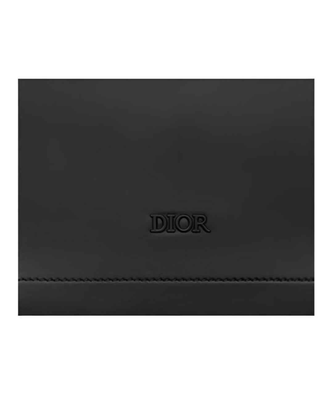 CHRISTIAN DIOR Черная кожаная сумка через плечо, фото 4