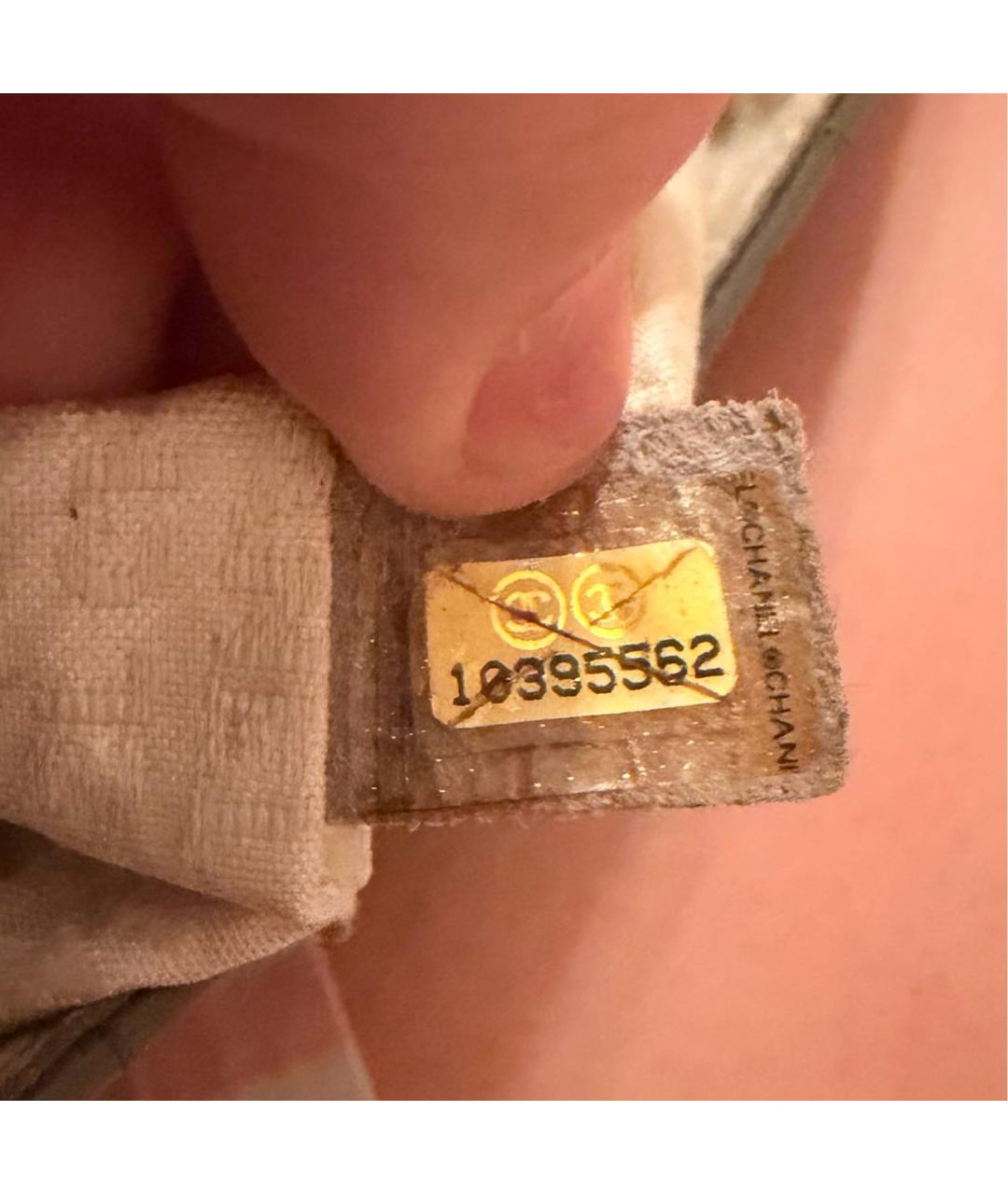 CHANEL Серая кожаная сумка через плечо, фото 4