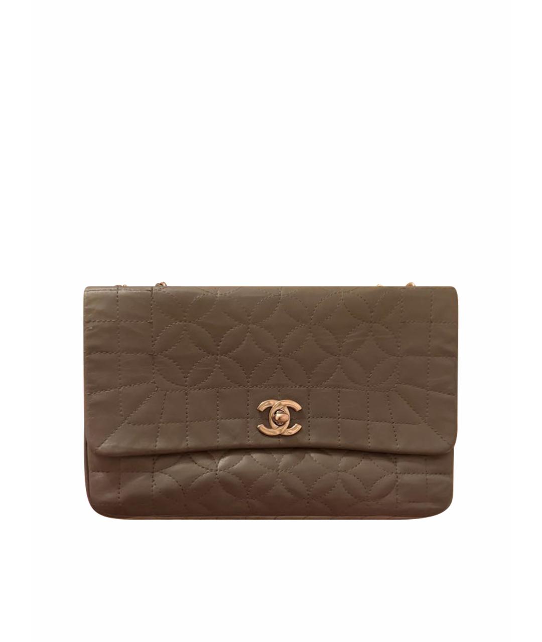 CHANEL Серая кожаная сумка через плечо, фото 1