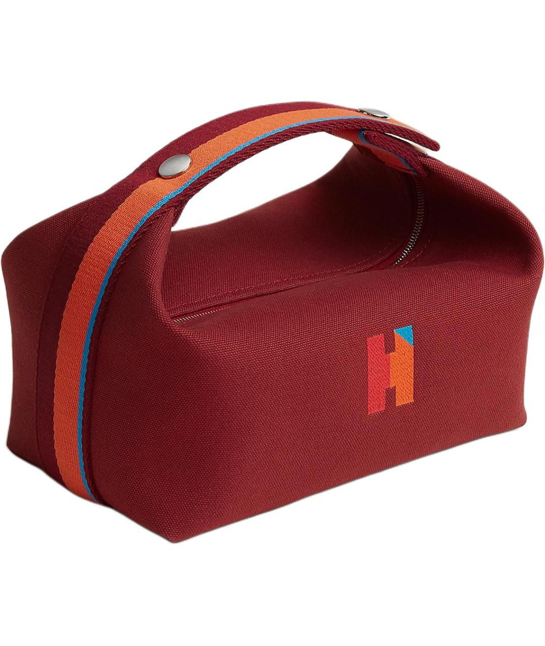 HERMES Красная хлопковая косметичка, фото 1