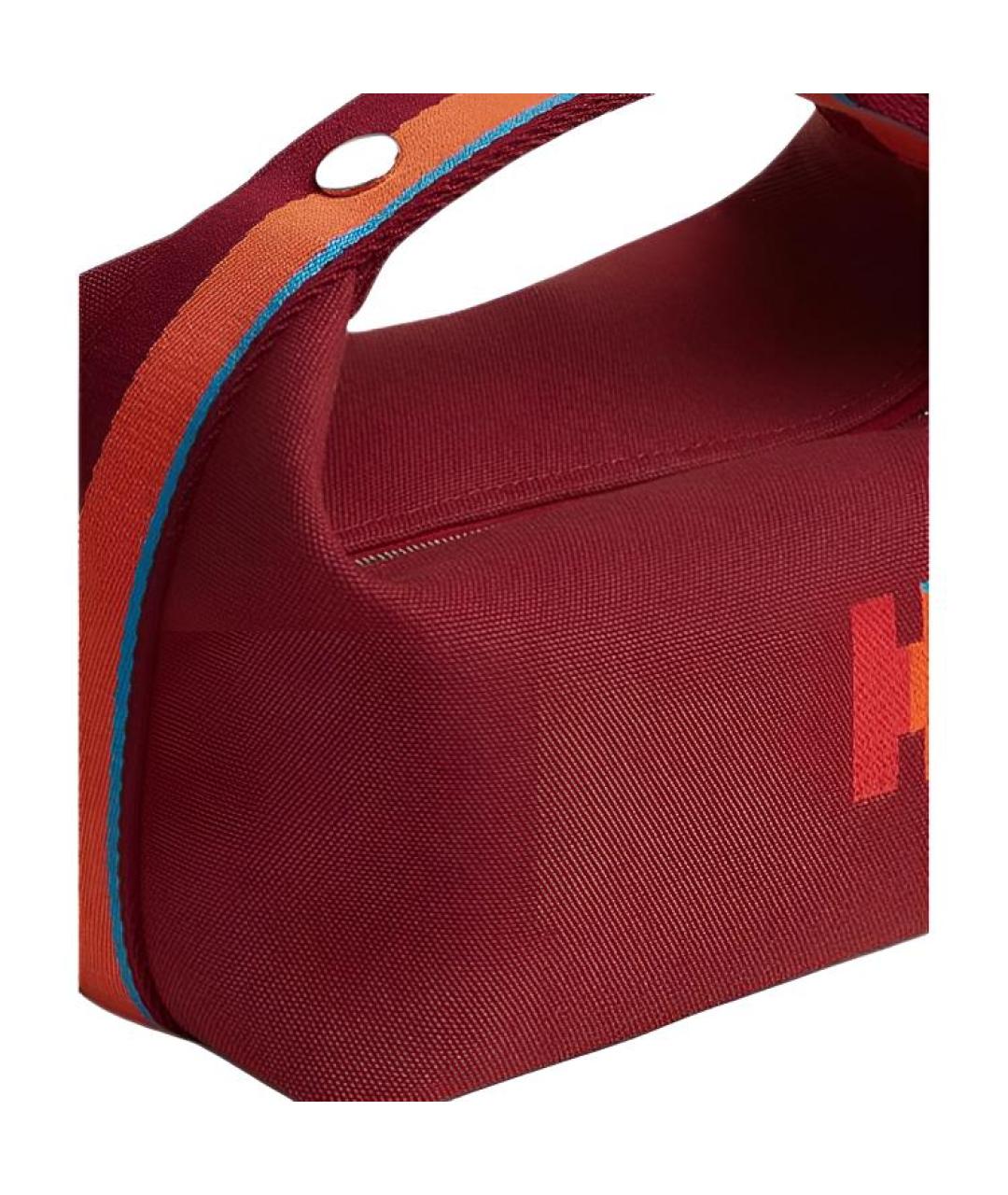 HERMES Красная хлопковая косметичка, фото 3