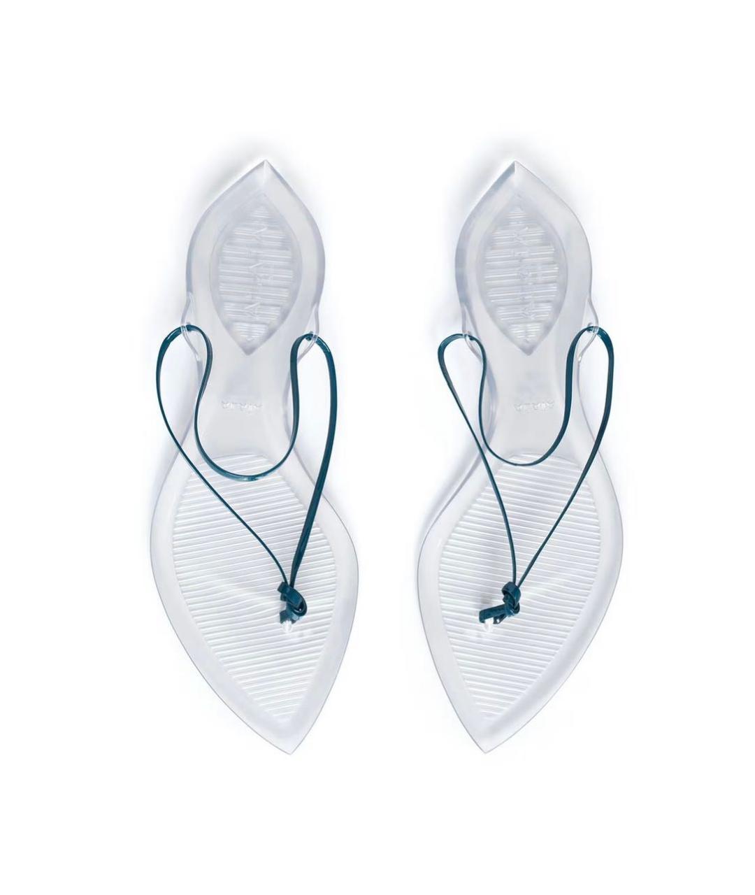 ALAIA Синие кожаные шлепанцы, фото 3