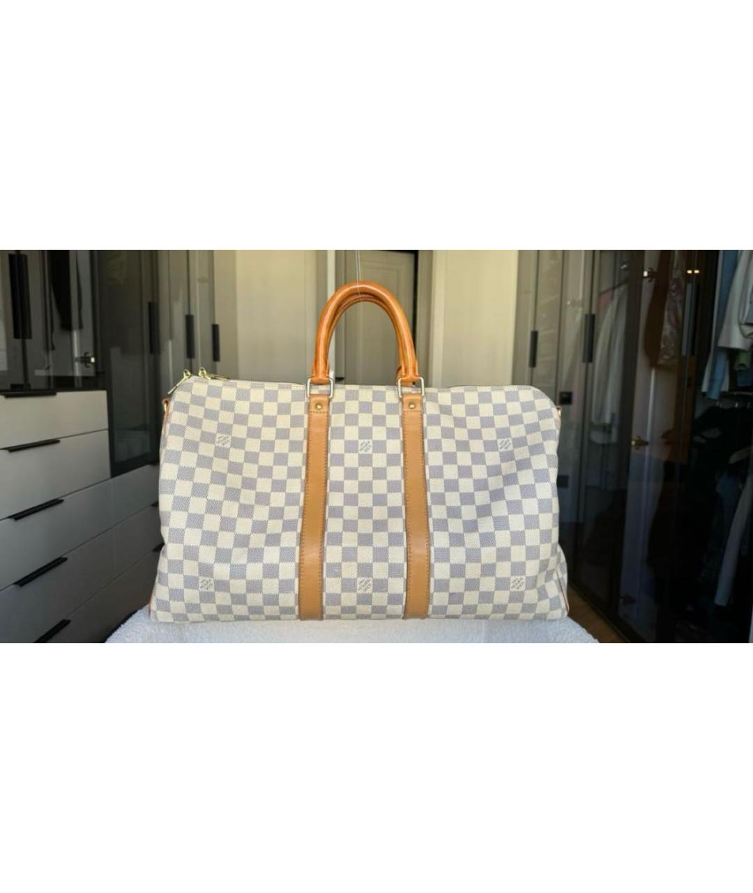 LOUIS VUITTON Бежевая дорожная/спортивная сумка, фото 5