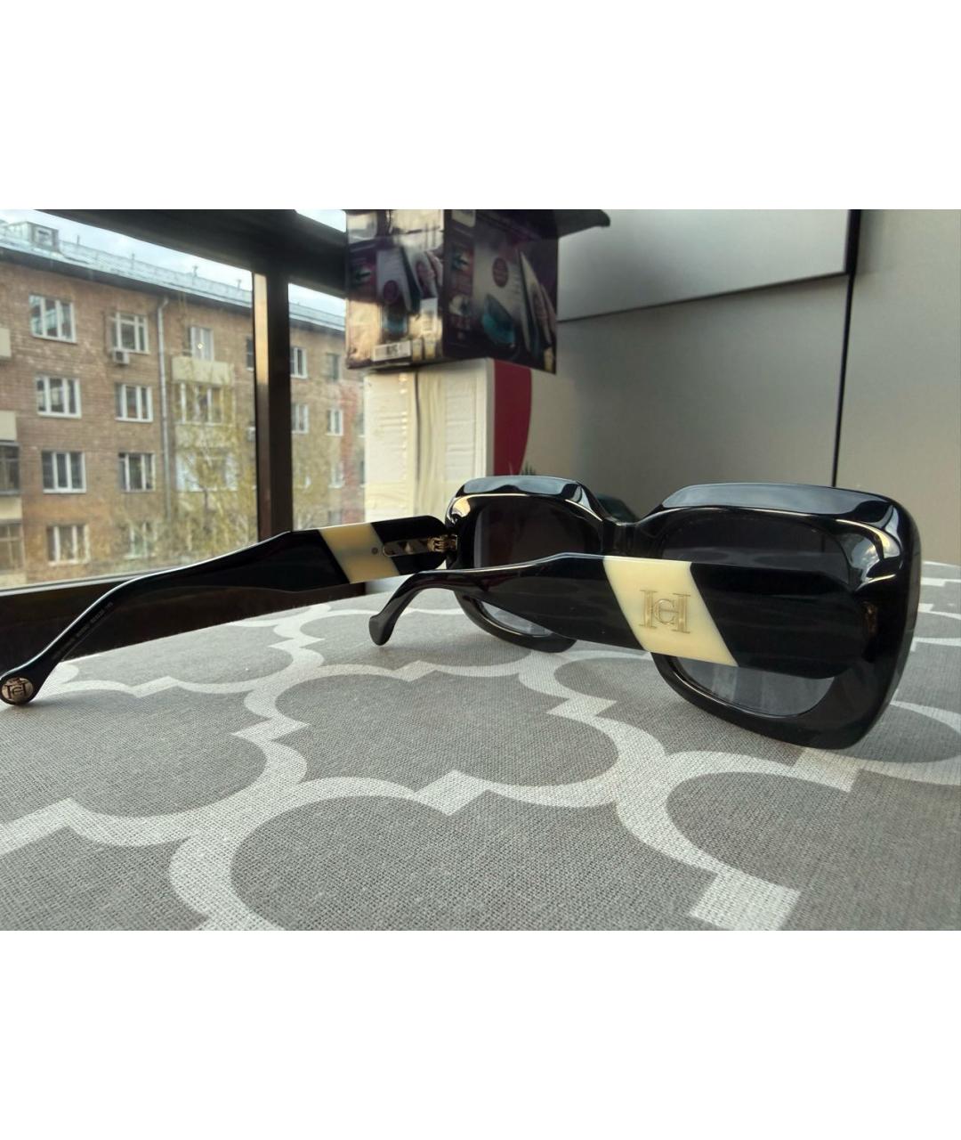 CAROLINA HERRERA Черные пластиковые солнцезащитные очки, фото 8