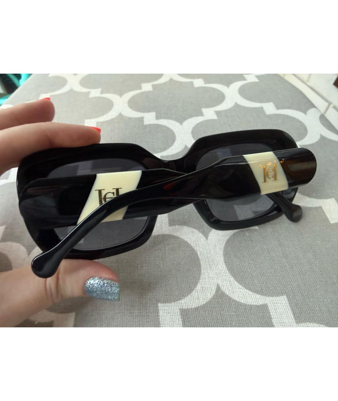 CAROLINA HERRERA Черные пластиковые солнцезащитные очки, фото 3