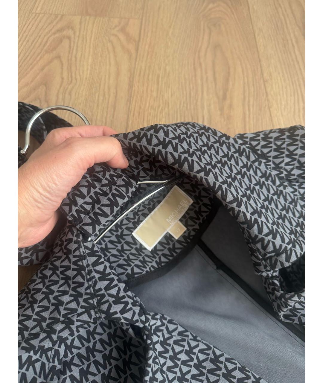 MICHAEL MICHAEL KORS Антрацитовый вискозный тренч/плащ, фото 3