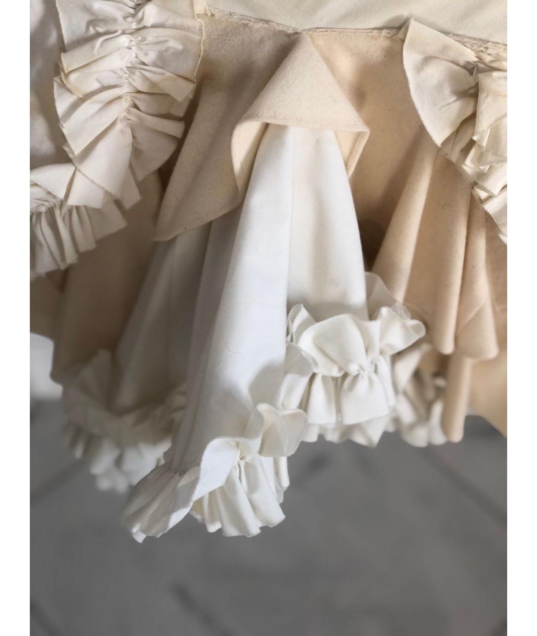 COMME DES GARÇONS Бежевая хлопковая юбка миди, фото 5