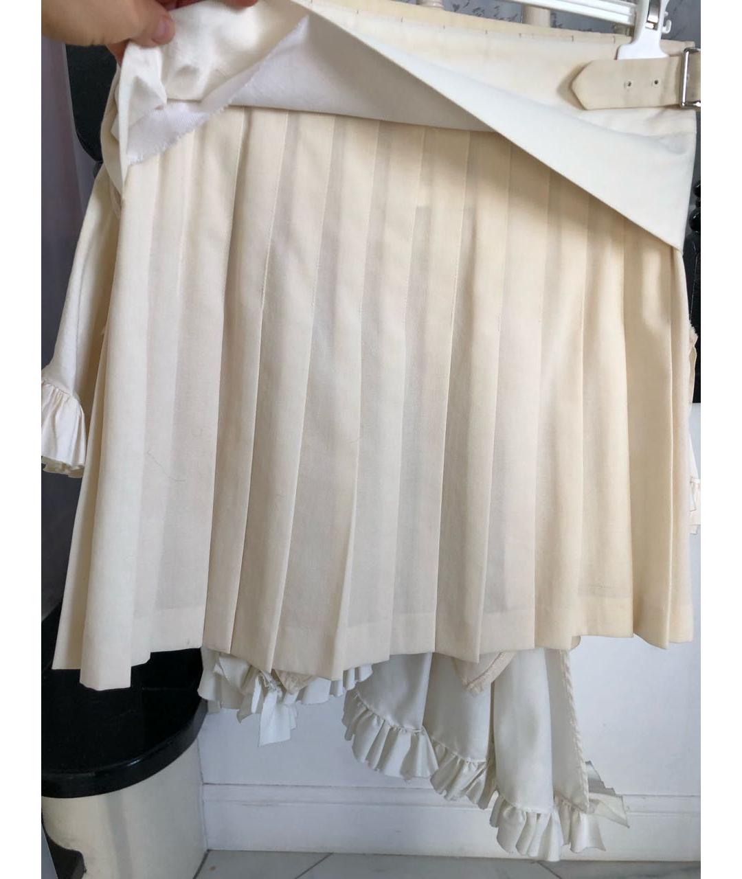 COMME DES GARÇONS Бежевая хлопковая юбка миди, фото 6