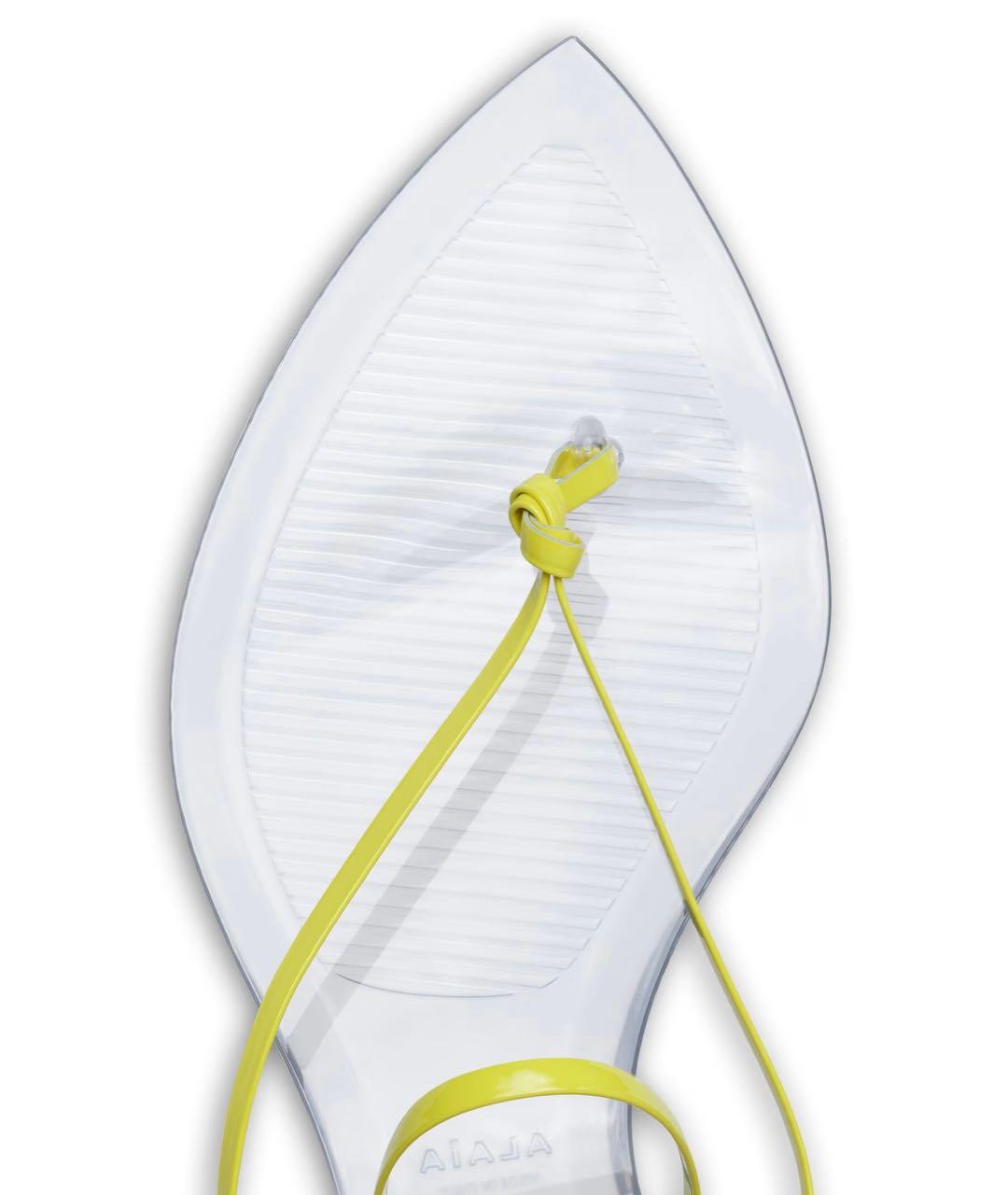 ALAIA Желтые кожаные шлепанцы, фото 3