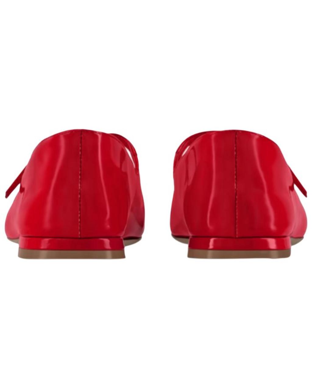 LOUIS VUITTON Красные кожаные туфли, фото 5