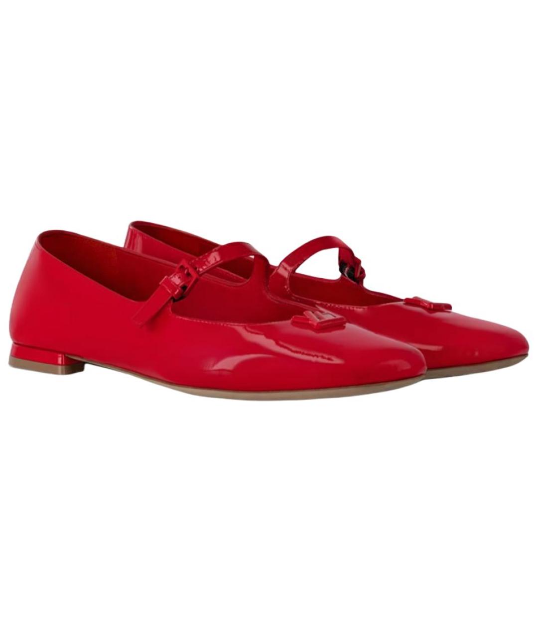 LOUIS VUITTON Красные кожаные туфли, фото 3