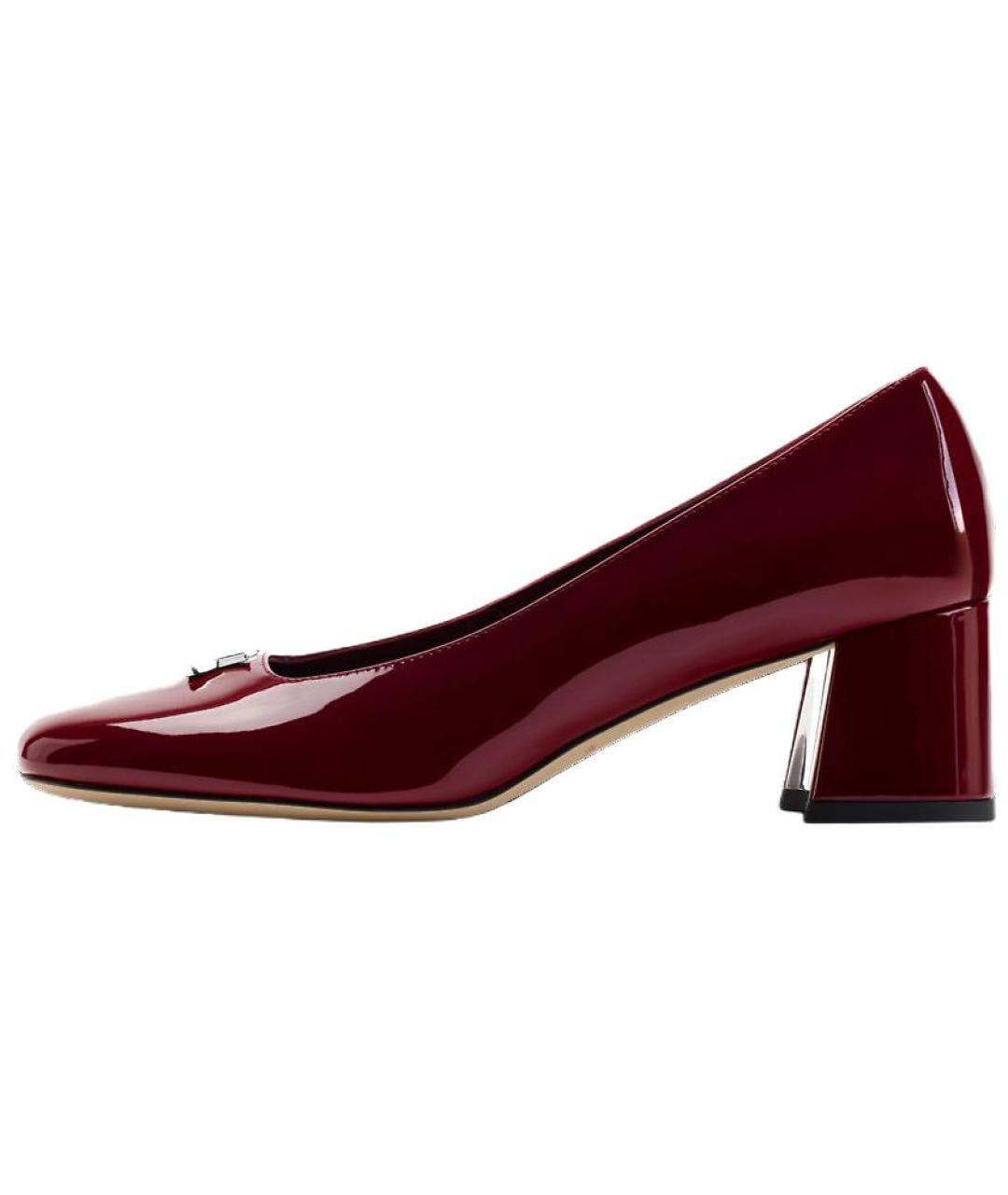 LOUIS VUITTON Бордовые кожаные туфли, фото 2