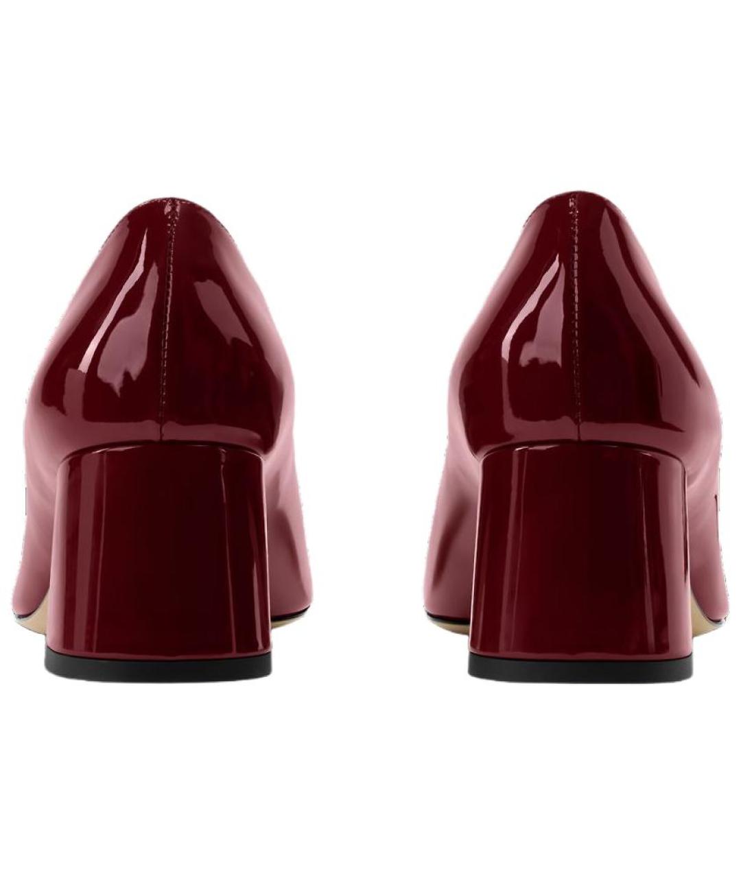 LOUIS VUITTON Бордовые кожаные туфли, фото 5