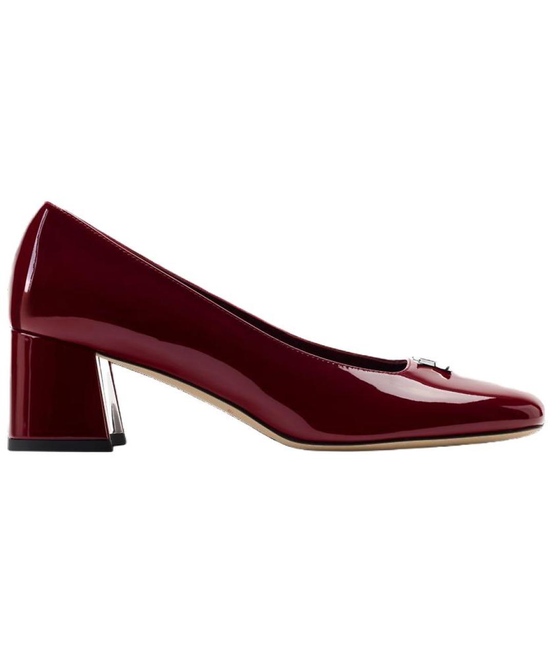 LOUIS VUITTON Бордовые кожаные туфли, фото 1