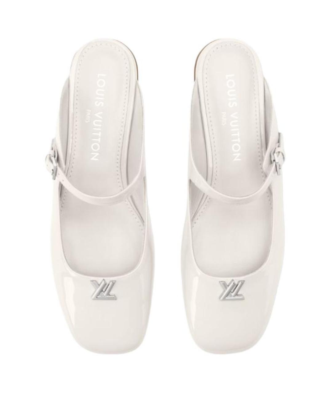 LOUIS VUITTON Белые мюли, фото 4